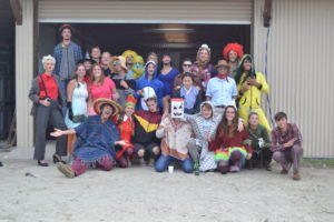 Twelfth Night grape harvest crew - crazy costumes